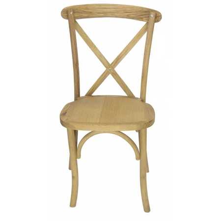 Atlas Commercial Products Madison Cross Back X-Back Chair, Oak Wood XBC4OAK
